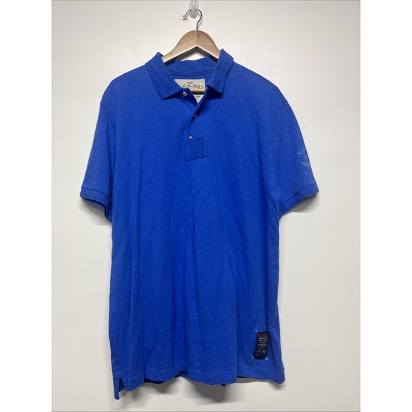 North‎ USS-1983 Sea Voyage Nautica Polo Men's XL Blue 100% Cotton - Picture 1 of 6